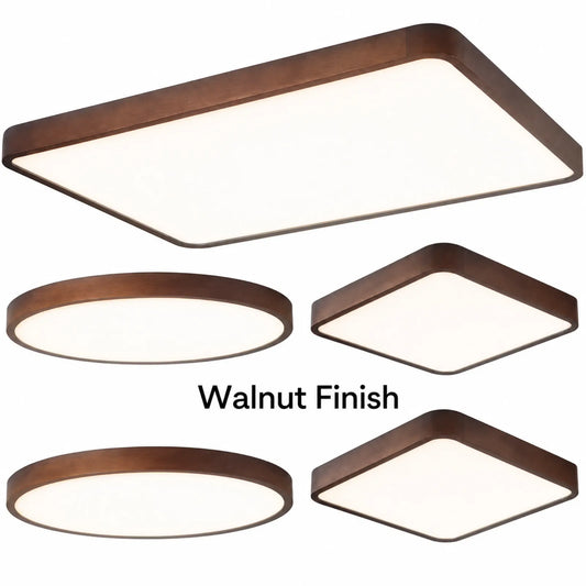Wide-Rim Rounded-Corner Ceiling Light