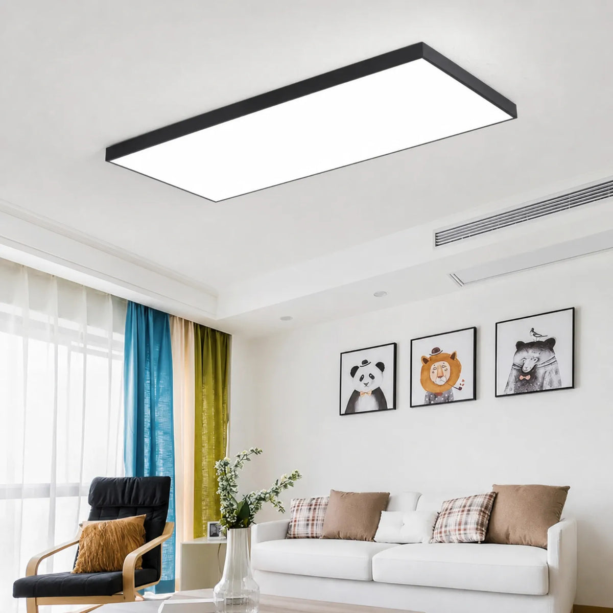 Crisp-Edge Panel Ceiling Light