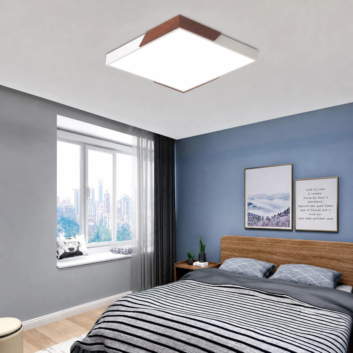 Corner-Trim Flat-Panel Ceiling Light
