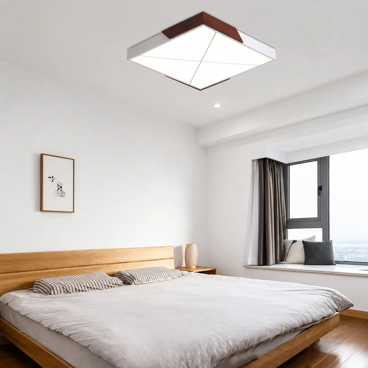 Three-Section Diagonal Corner-Accent Ceiling Light