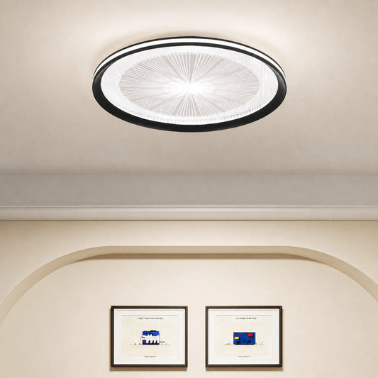 Radial-Spoke Round Ceiling Light
