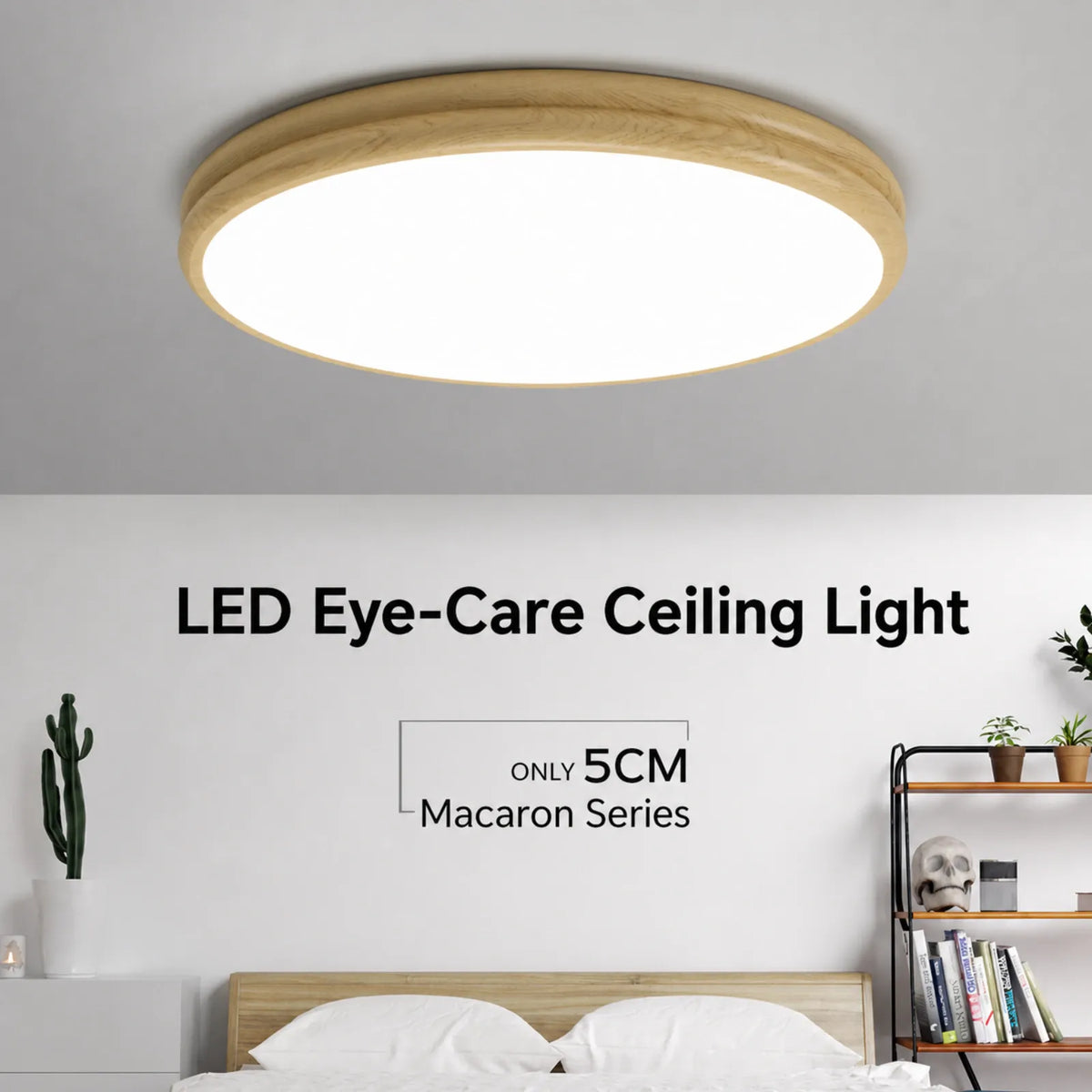 Layered Grain-Pattern Rim Ceiling Light