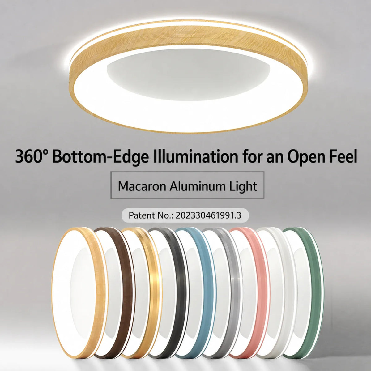 Open-Center Rim-Glow Ceiling Light