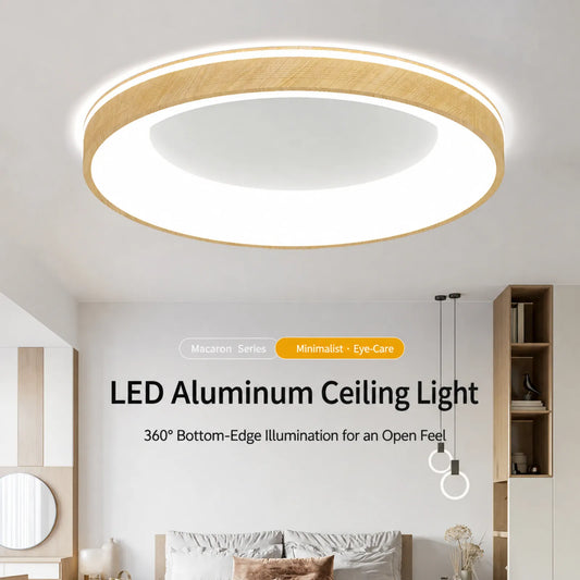 Crosshatch-Rim Recessed-Center Halo Ceiling Light