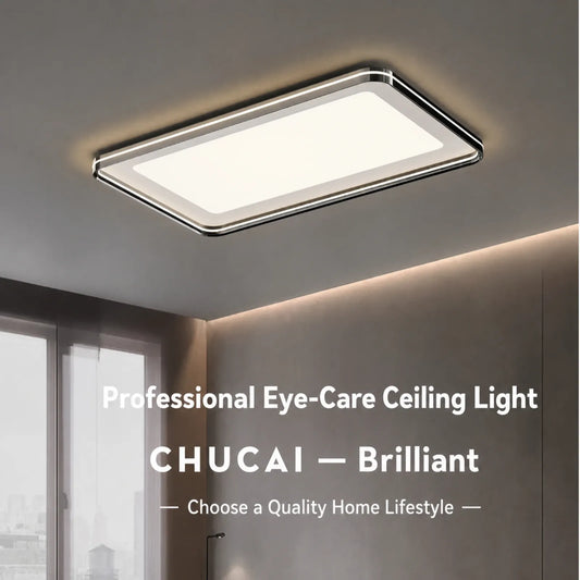 Twin-Rail Framed Panel Ceiling Light