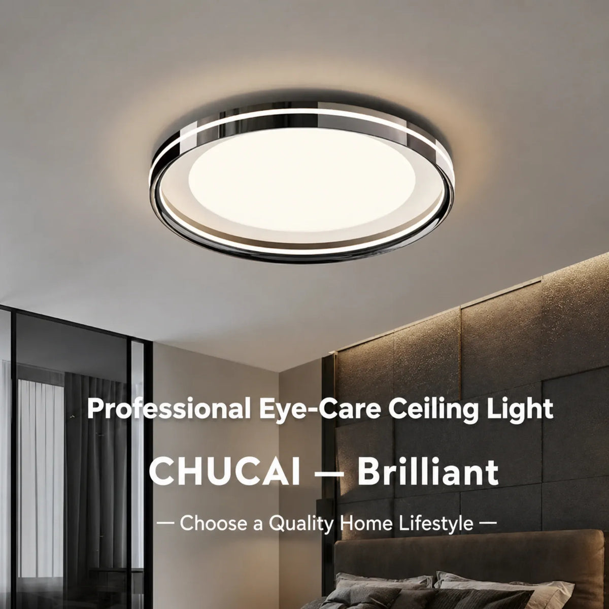 Twin-Rail Framed Panel Ceiling Light