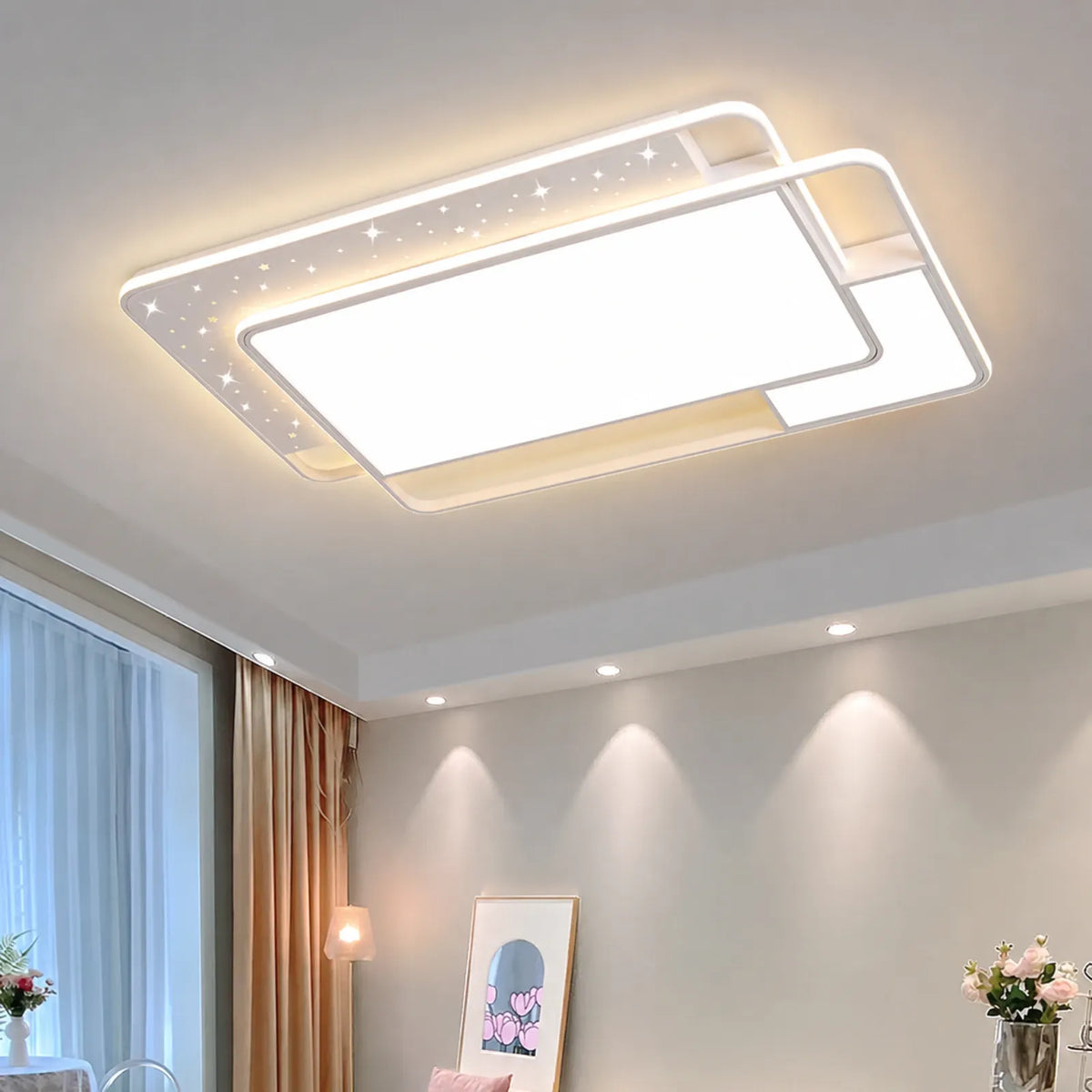 Starlight-Panel Nested-Frame Ceiling Light