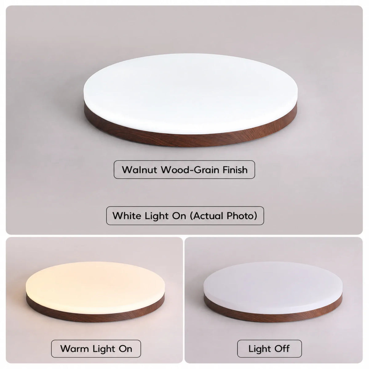 Slim Pattern-Band Disc Ceiling Light