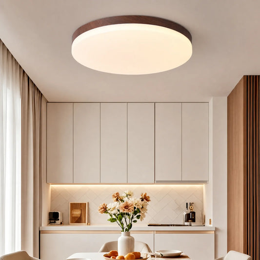 Slim Pattern-Band Disc Ceiling Light