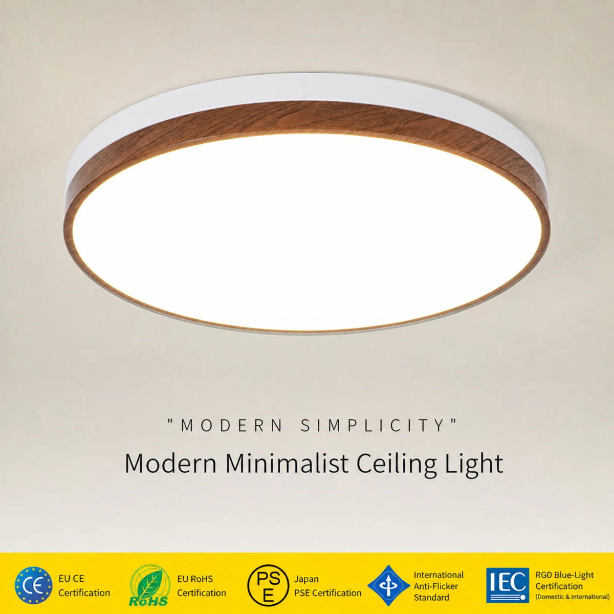 Dual-Band Pattern-Rim Ceiling Light