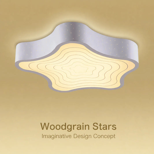 Star-Pierced Contour-Layer Ceiling Light