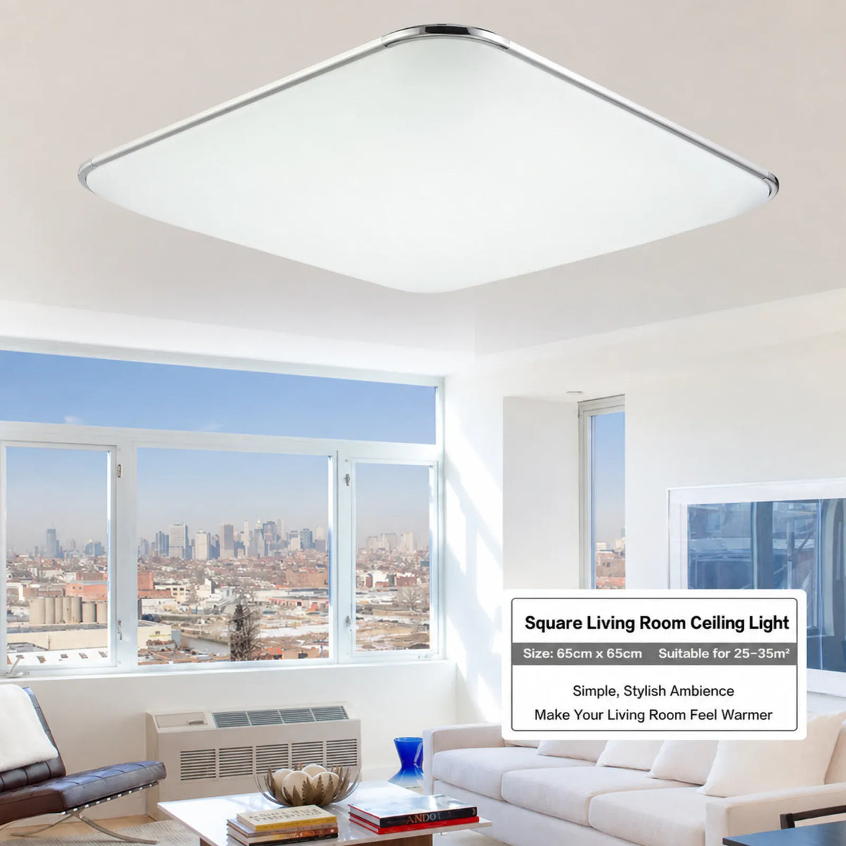 Rounded-Edge Panel Ceiling Light