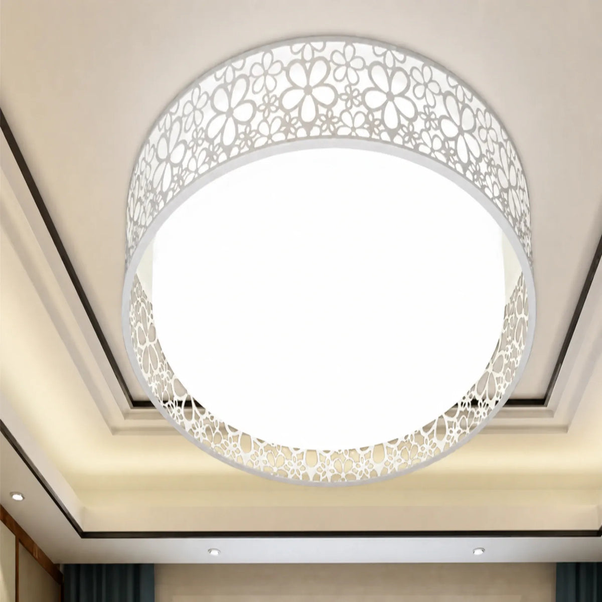 Lattice Floral Halo Ceiling Light