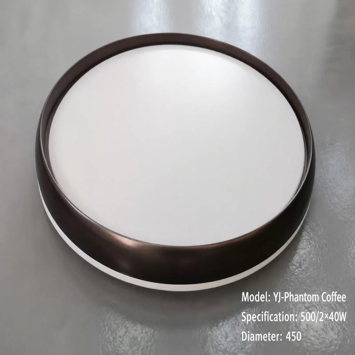 Curved Band-Rim Disc Ceiling Light