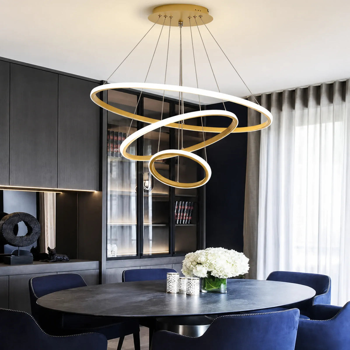 Triple-Oval Pendant Light