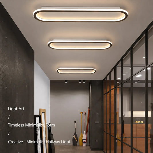 Hollow-Capsule Double-Band Ceiling Light