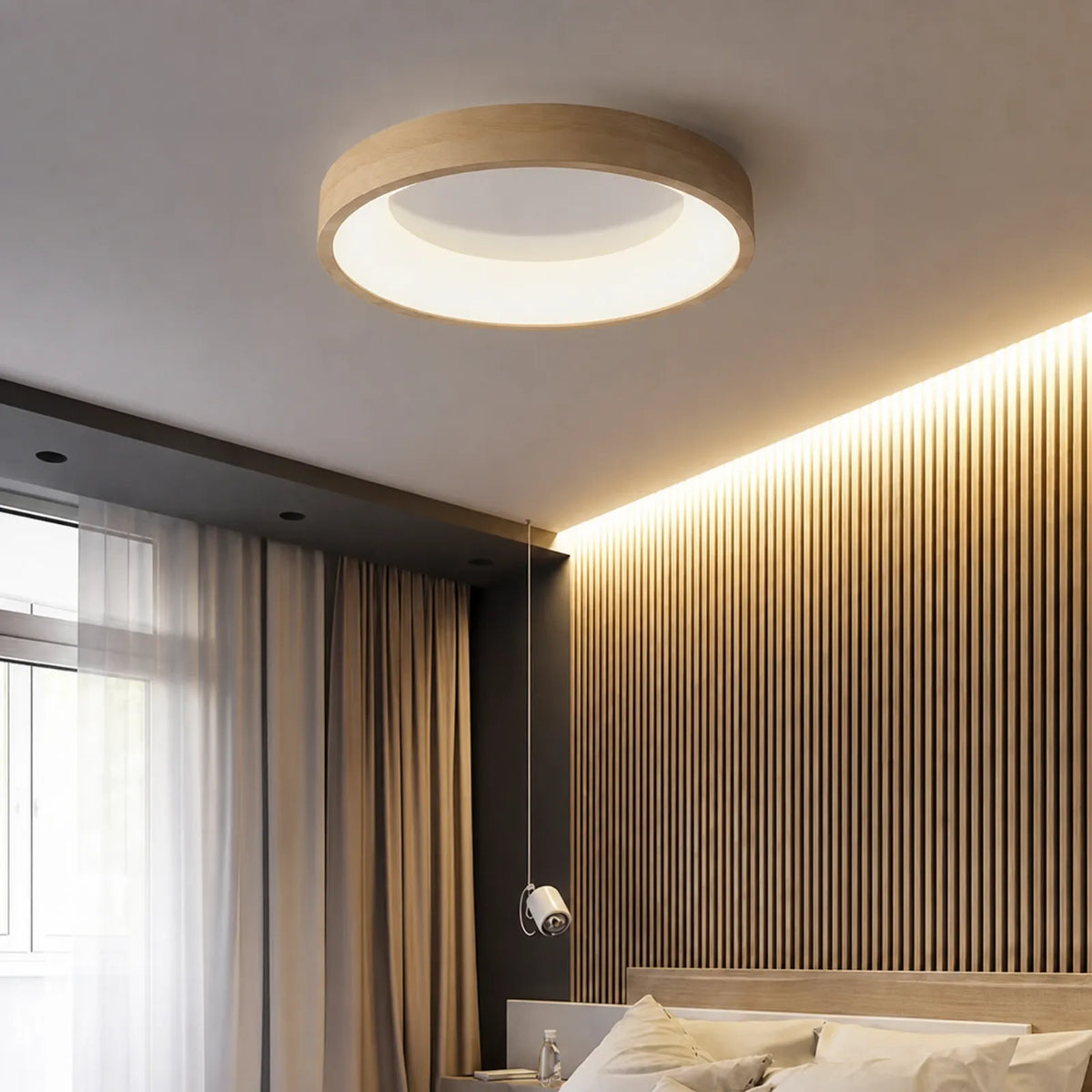 Patterned Recessed-Center Ceiling Light