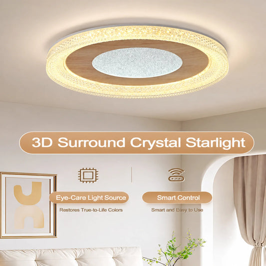 Patterned Oval Textured-Rim Ceiling Light