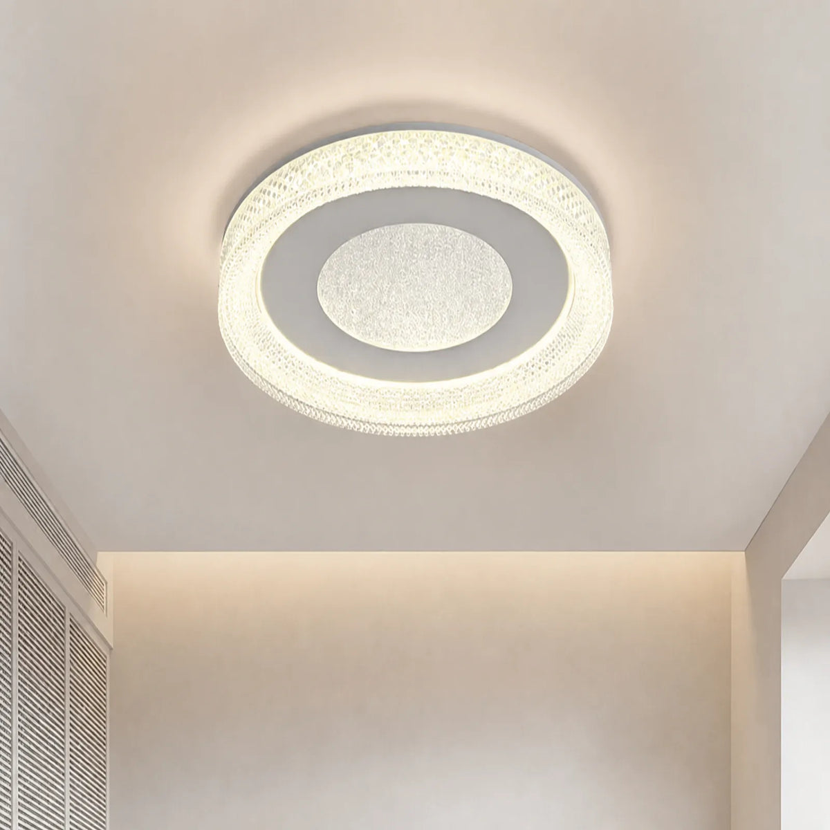 Textured Oval Halo Ceiling Light