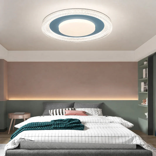 Textured Outer-Ring Ceiling Light