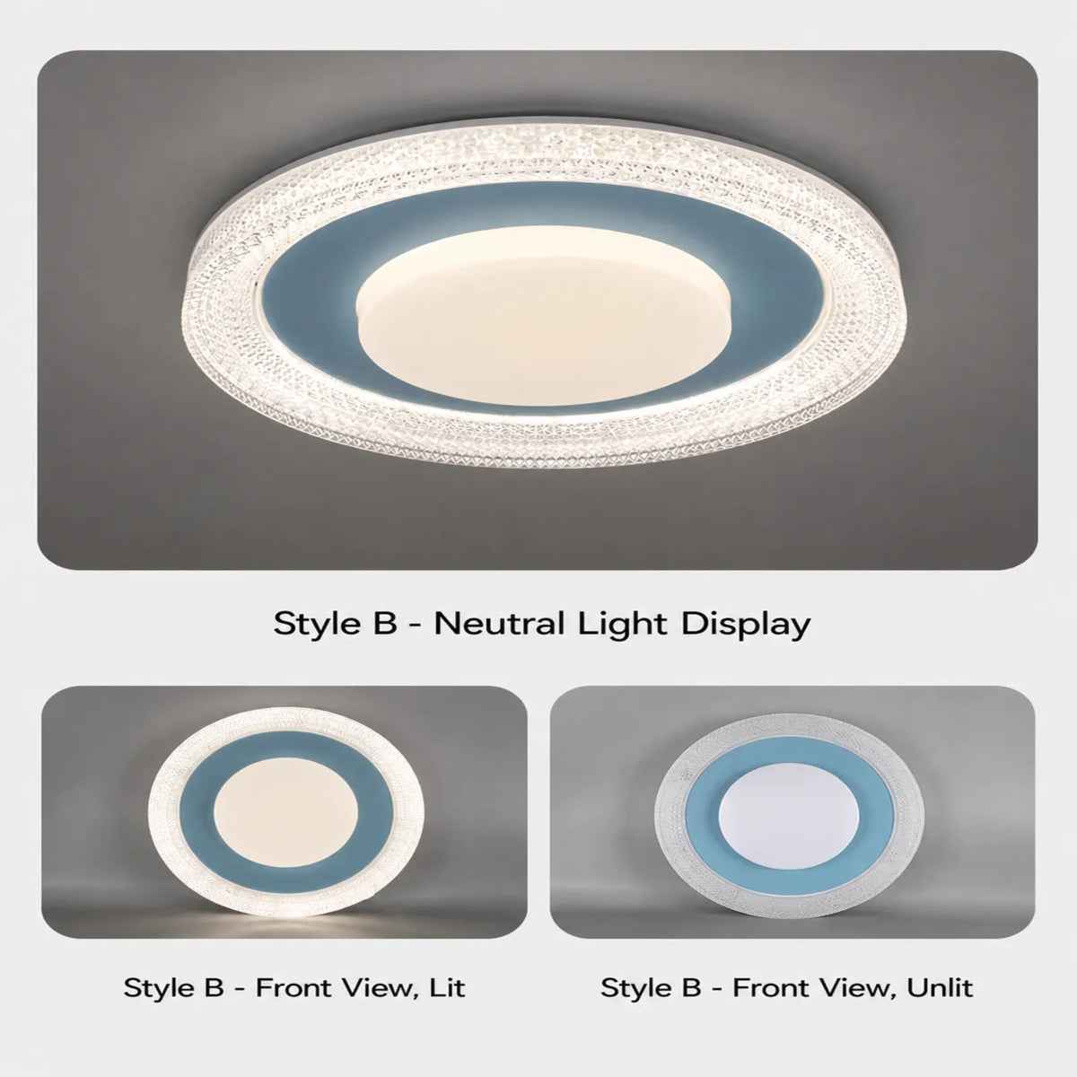 Textured Outer-Ring Ceiling Light