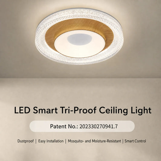 Textured Ring Triple-Disc Ceiling Light