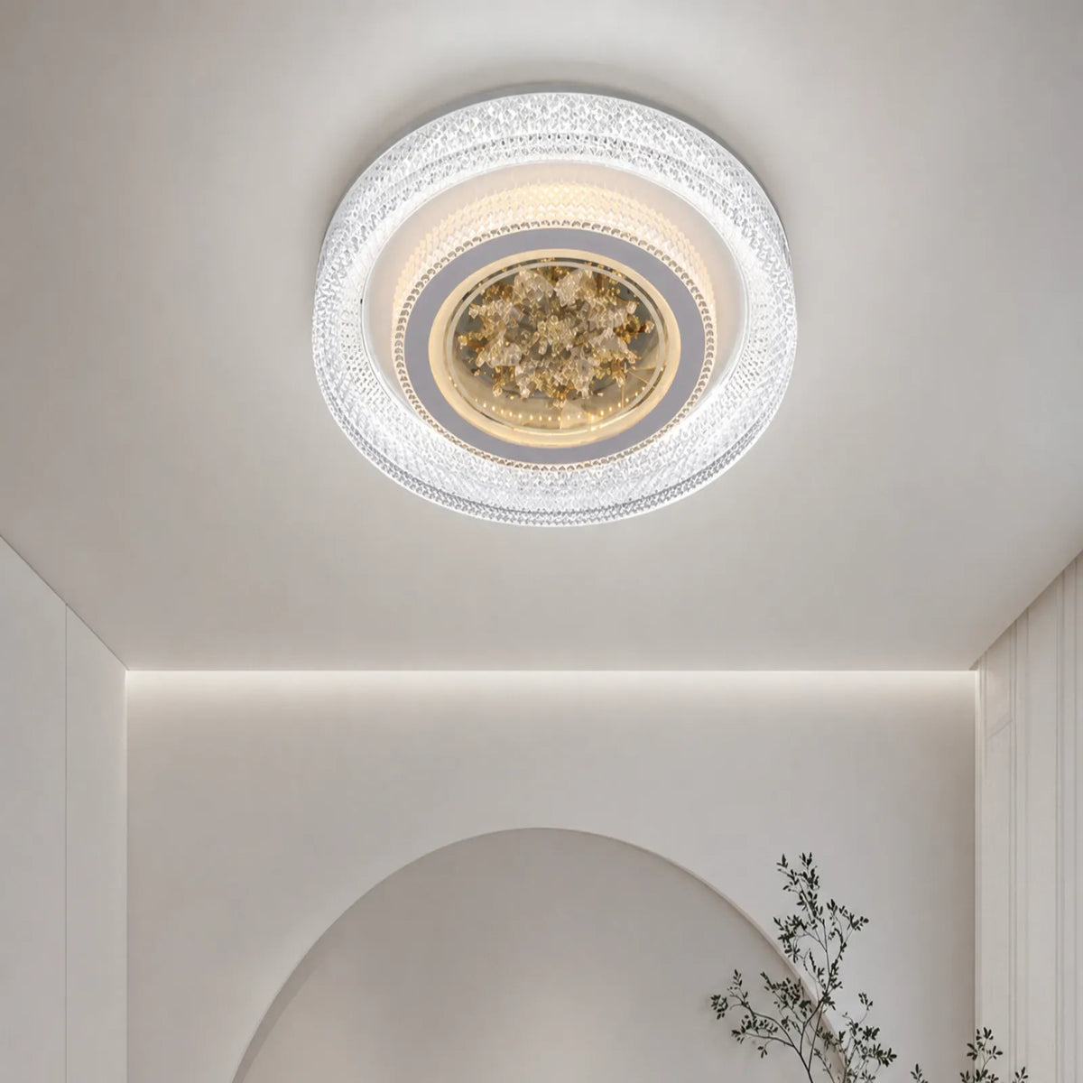Starburst Medallion Halo Ceiling Light