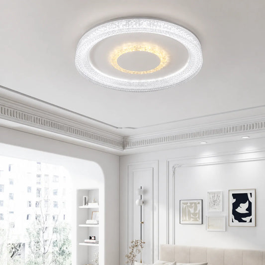 Double Halo Textured Ceiling Light