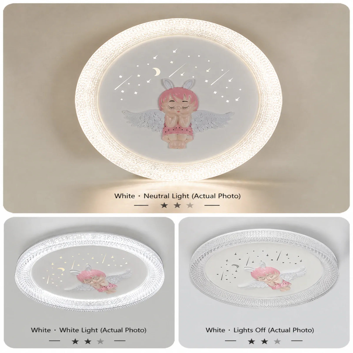 Sleeping Angel Starry Sky Ceiling Light