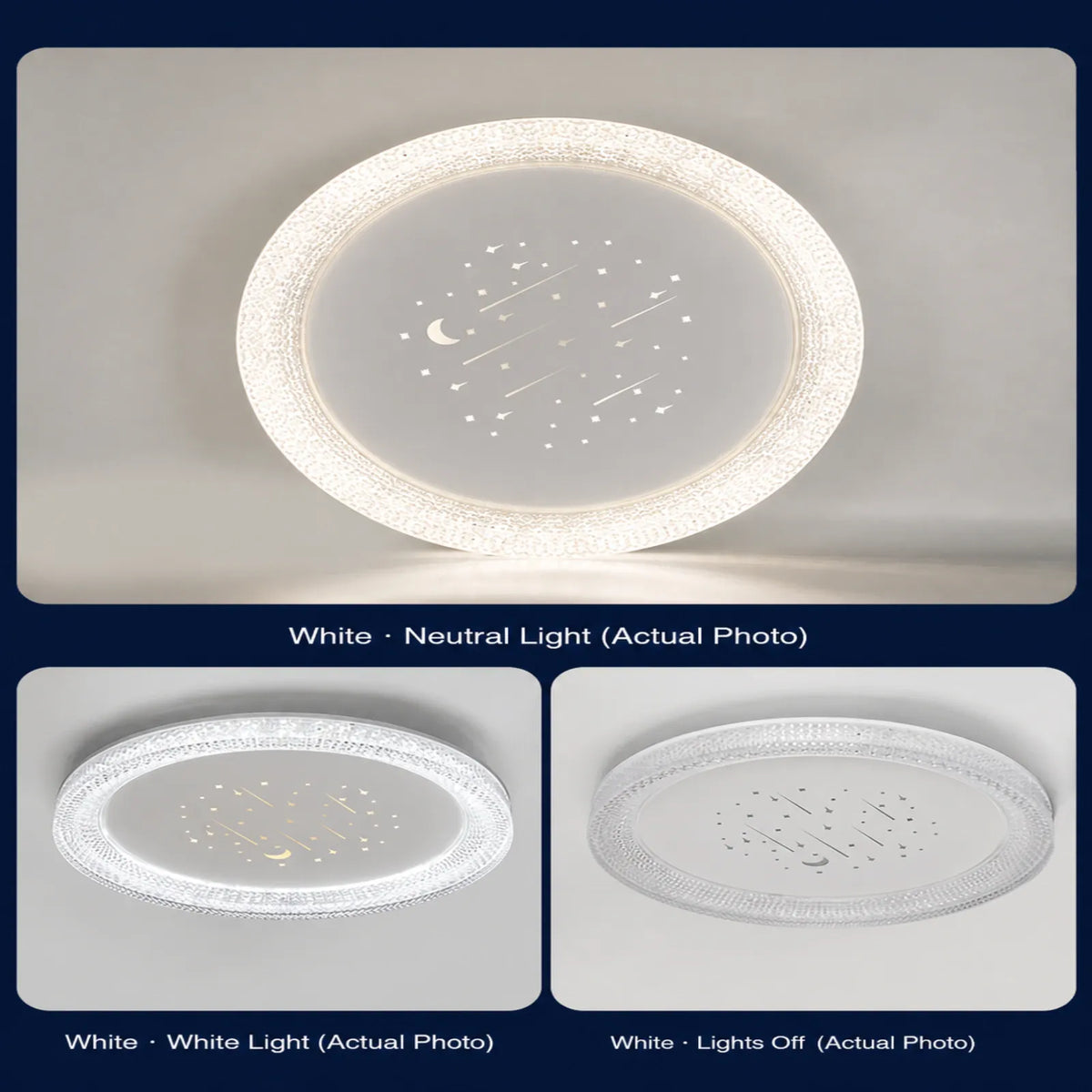 Celestial Patterned Halo Ceiling Light