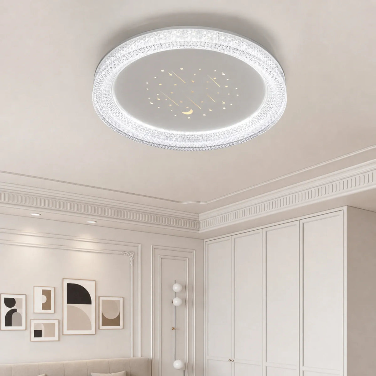 Celestial Patterned Halo Ceiling Light