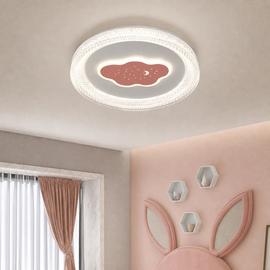 Cloud Sky Textured-Rim Ceiling Light