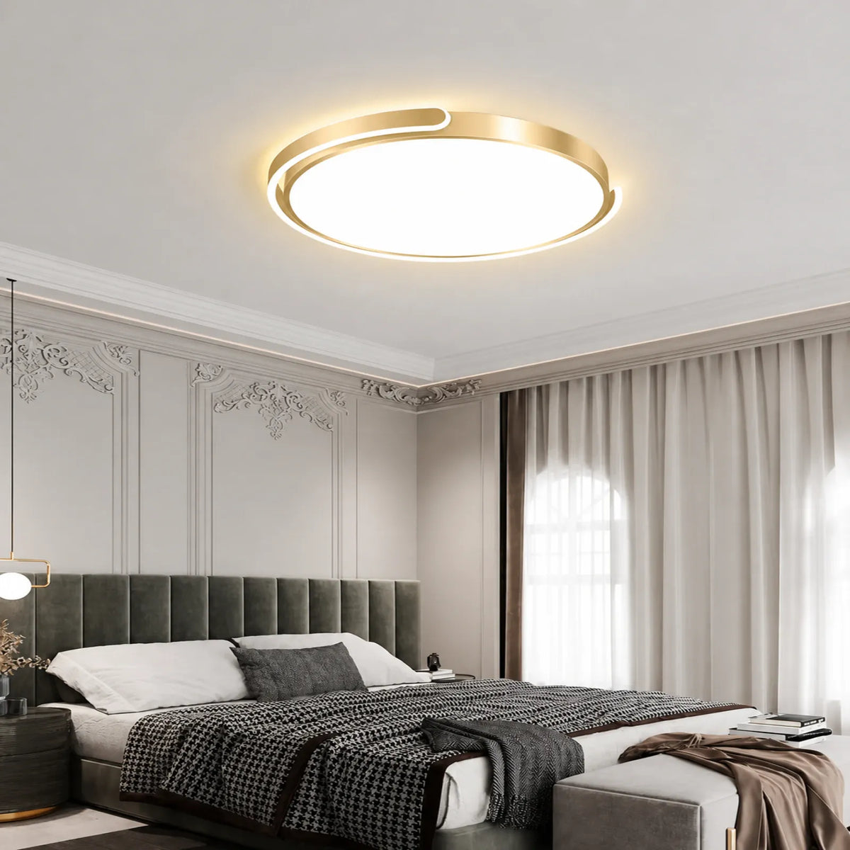 Offset Wraparound Ring Ceiling Light