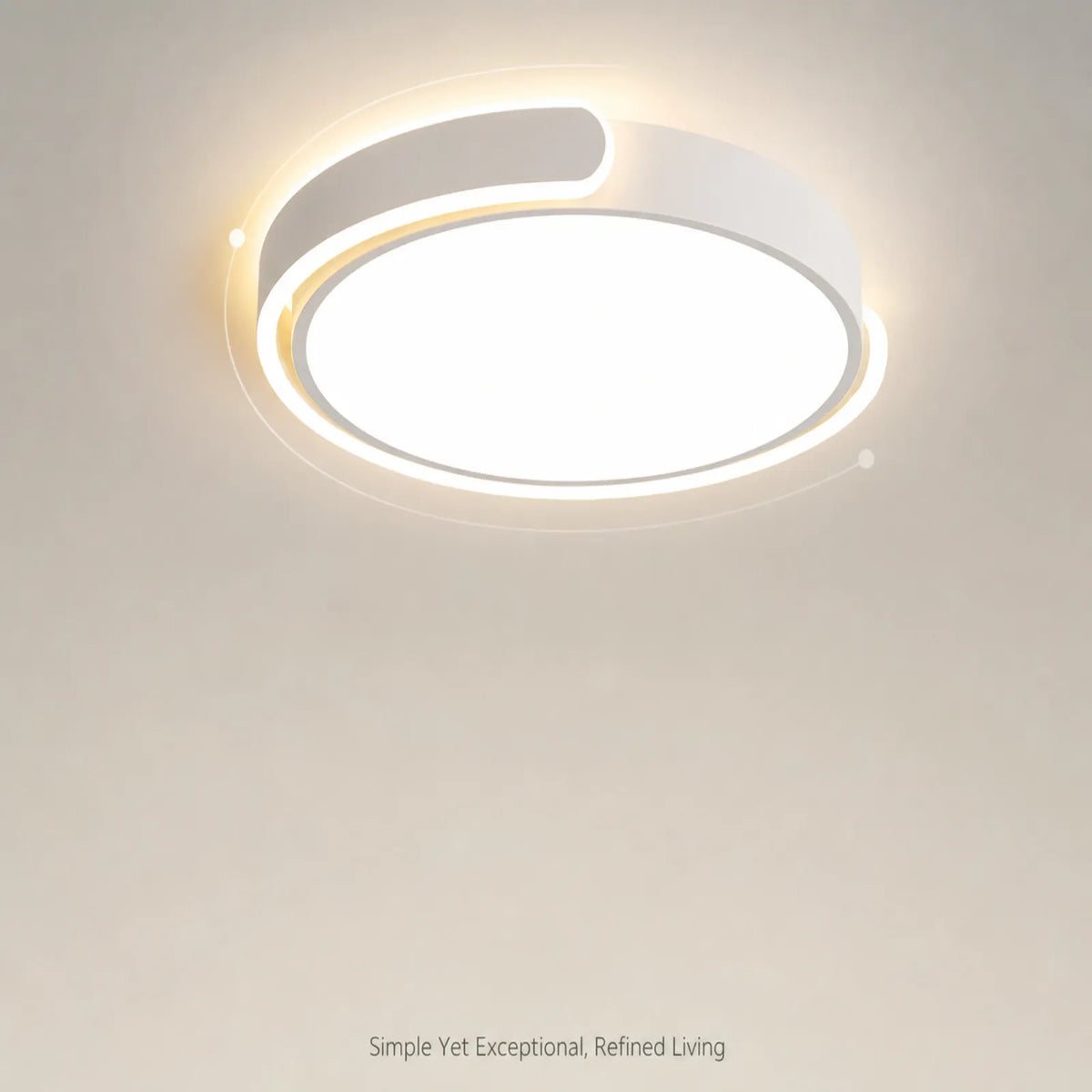 Offset Wraparound Ring Ceiling Light