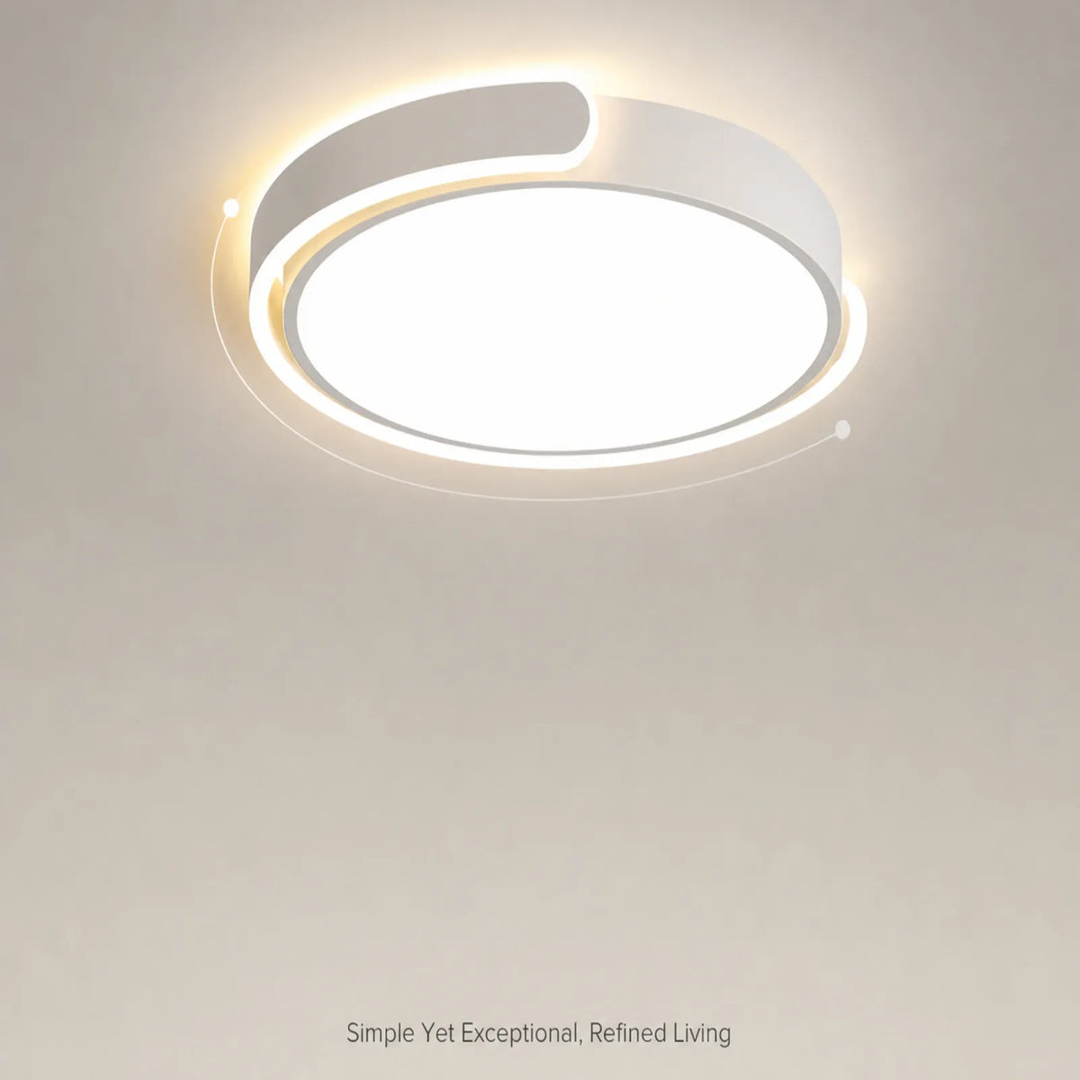 Offset Double-Ring Ceiling Light