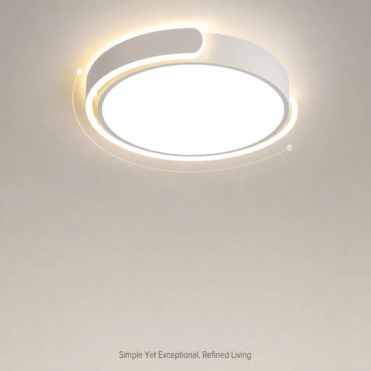 Offset Double-Ring Ceiling Light