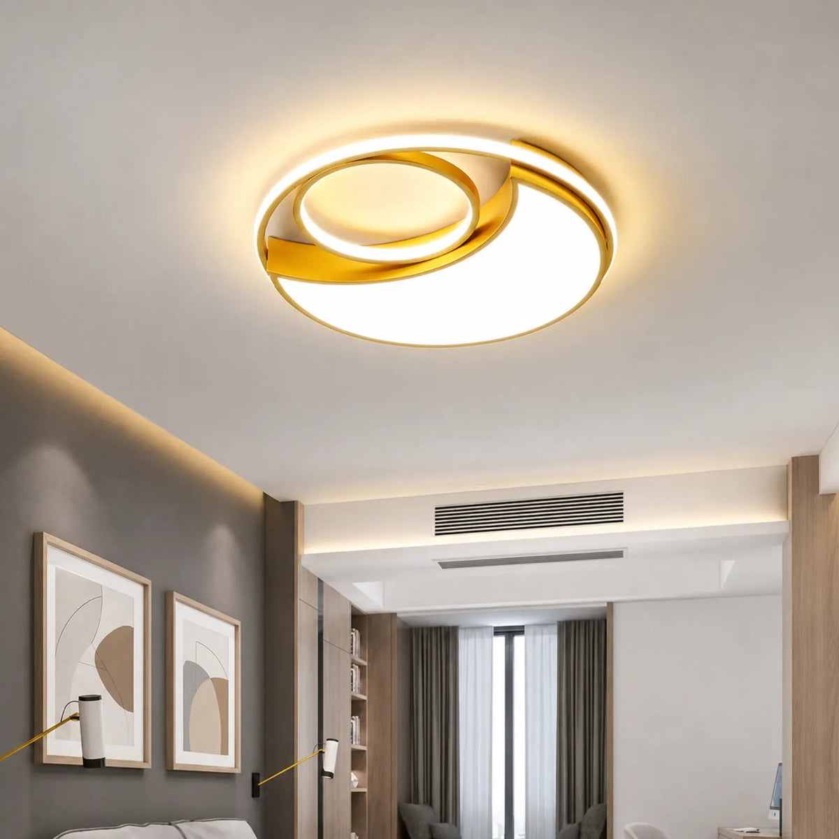Triple Interlocking Orbit Ceiling Light