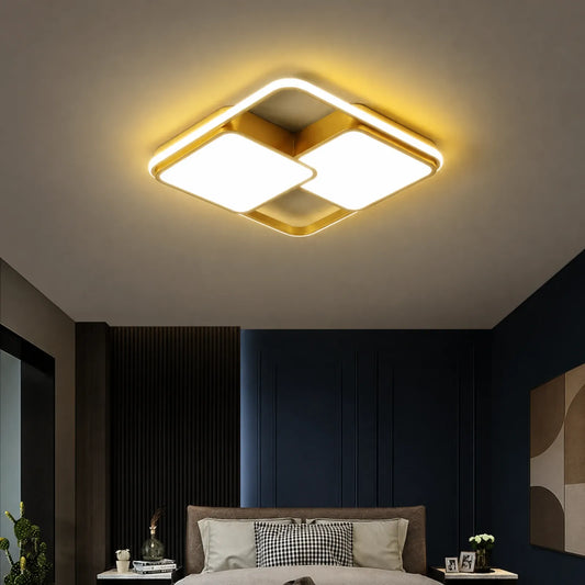 Twin-Panel Diamond Frame Ceiling Light