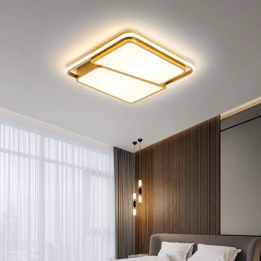 Single-Halo Square Panel Ceiling Light