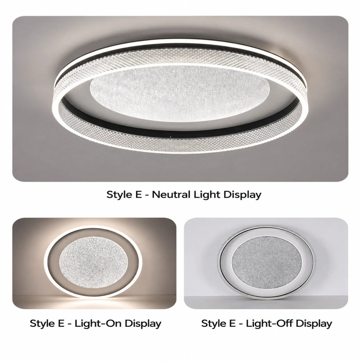 Prismatic-Fringe Round Ceiling Light