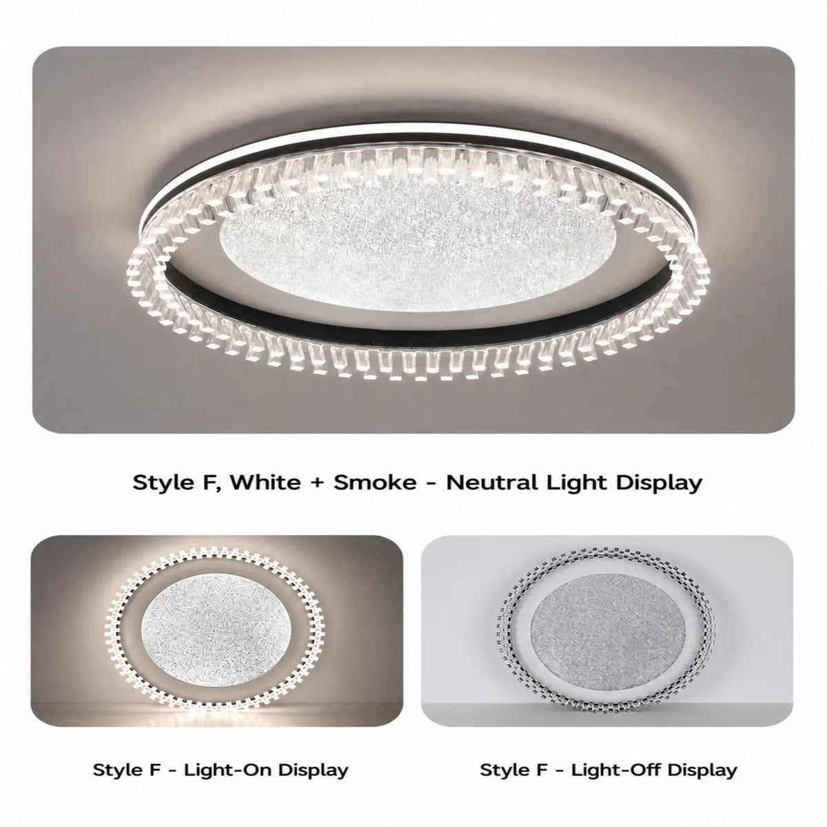 Square-Stud Rim Ceiling Light