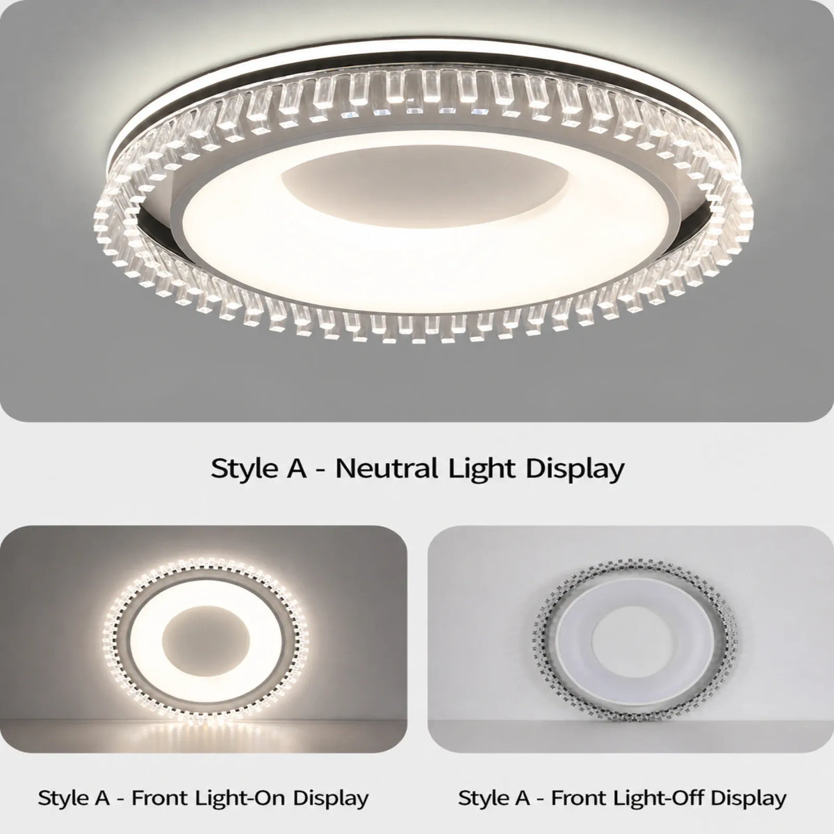 Faceted Prism Halo Ceiling Light