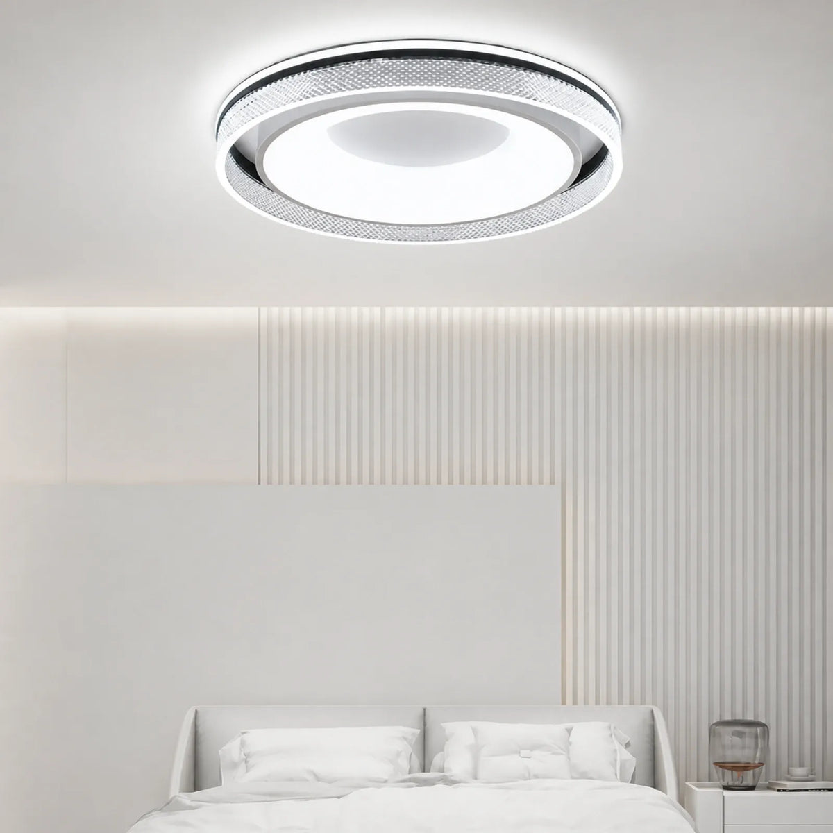 Mesh-Rim Recessed Round Ceiling Light