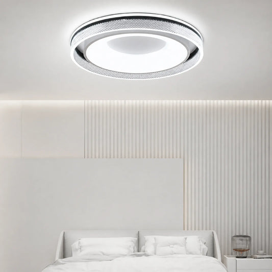 Mesh-Rim Recessed Round Ceiling Light
