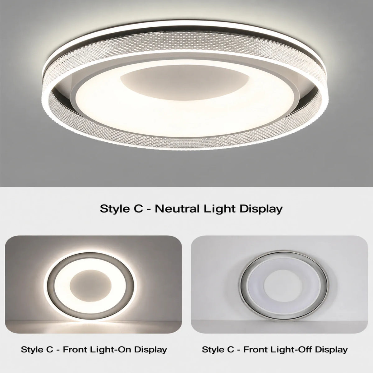 Mesh-Rim Recessed Round Ceiling Light