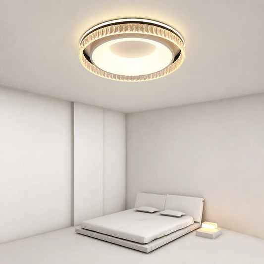 Fluted-Rim Halo Ceiling Light
