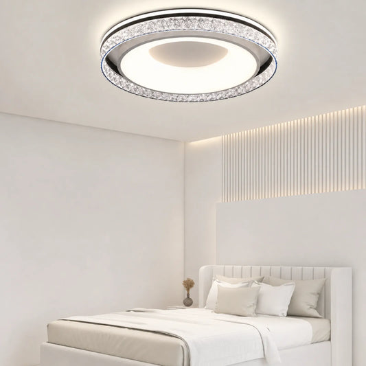 Prismatic Edge Recessed Halo Ceiling Light