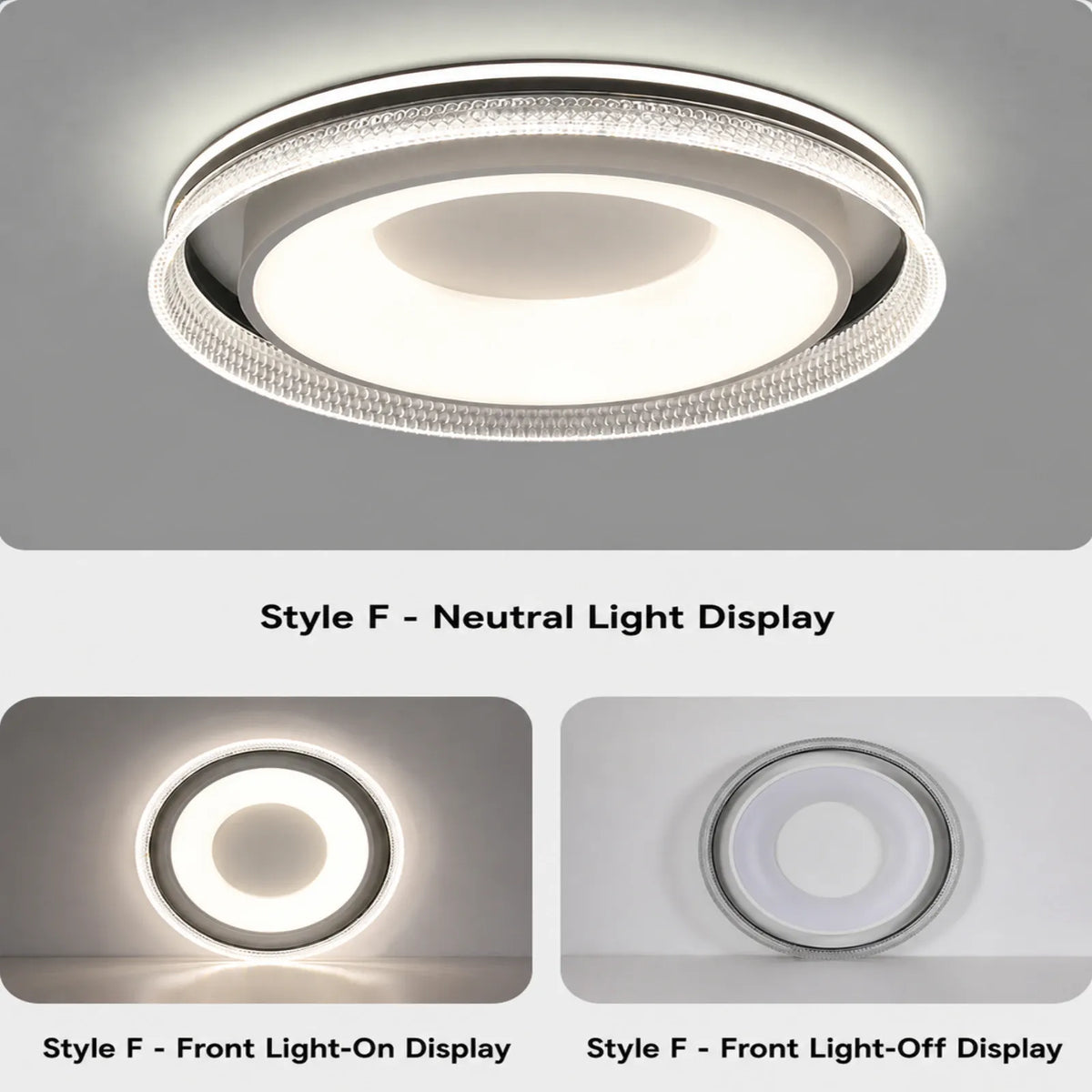 Prismatic Edge Halo Ceiling Light
