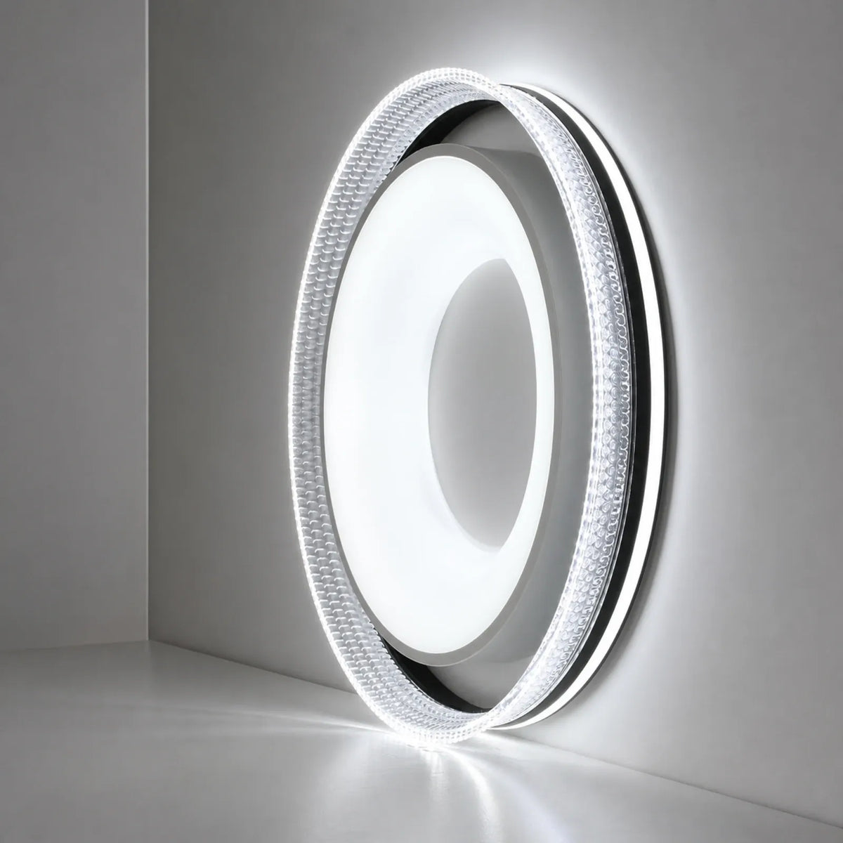Prismatic Edge Halo Ceiling Light