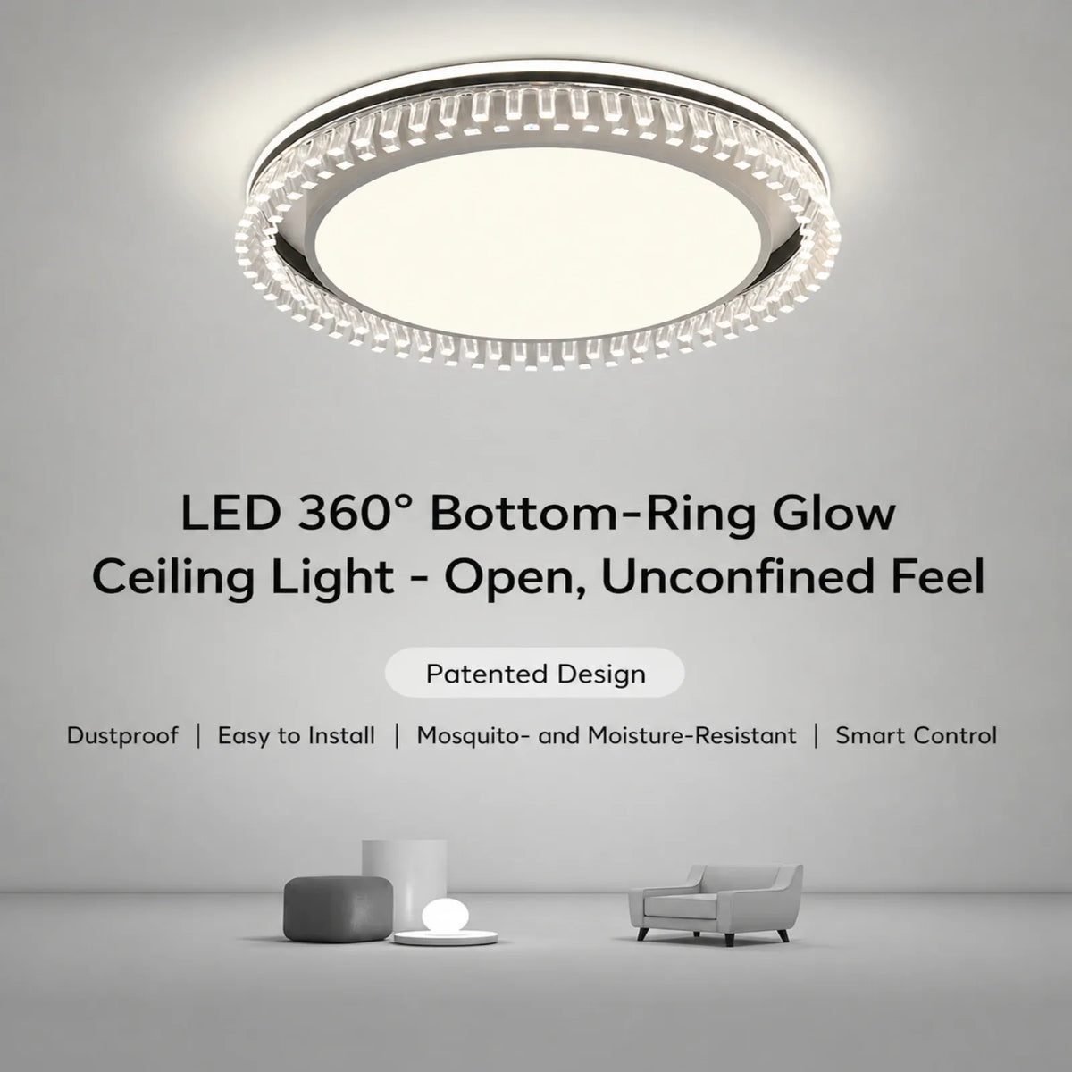Pendant-Edge Halo Ceiling Light